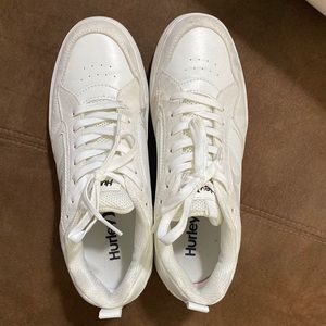 White leather sneakers